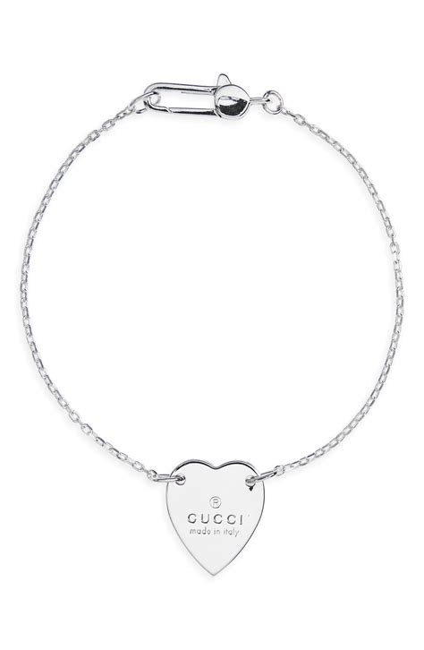 gucci heart chain patent|Gucci heart station chain bracelet.